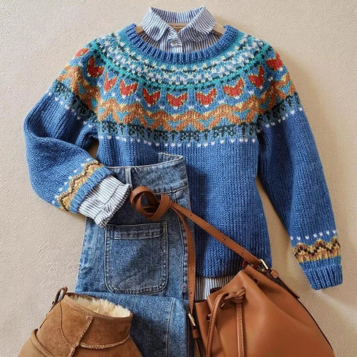 Kaylee™ | Maglione classico in maglia vintage