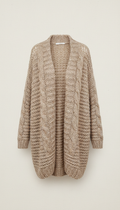 Cardigan maglia grano morbido