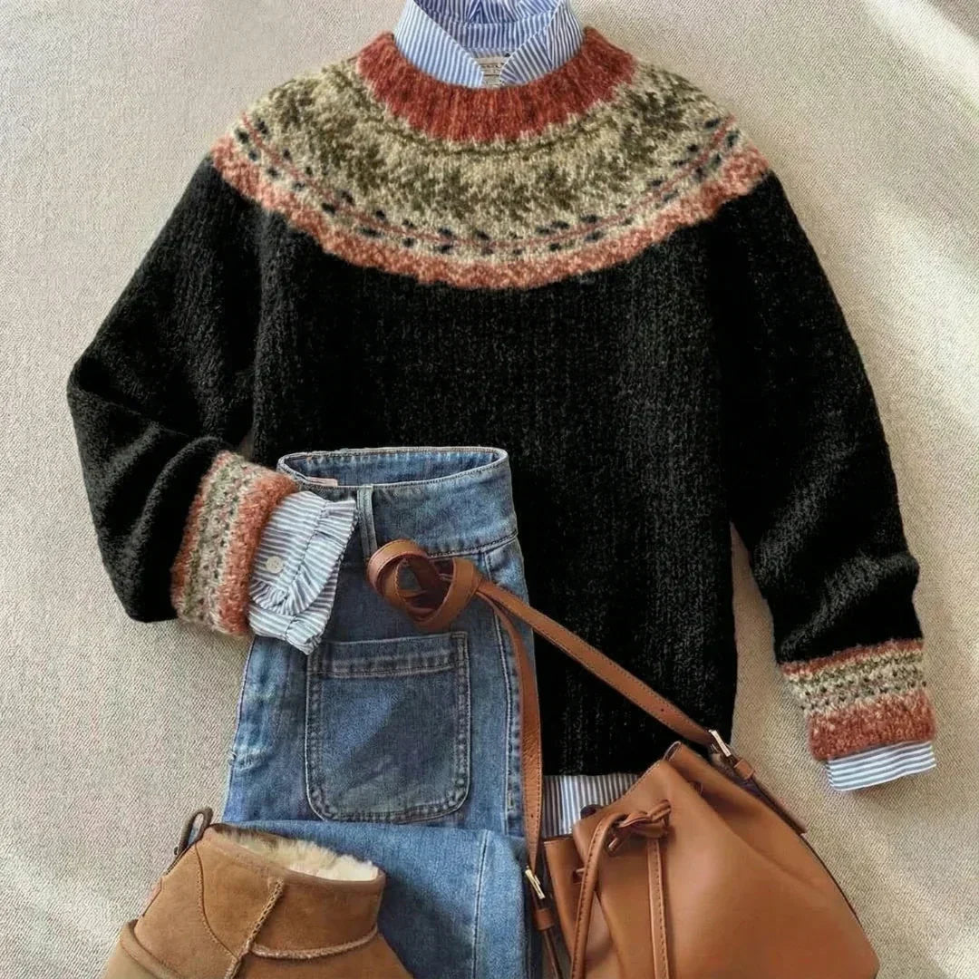 Samantha™ | Maglione in maglia vintage chic