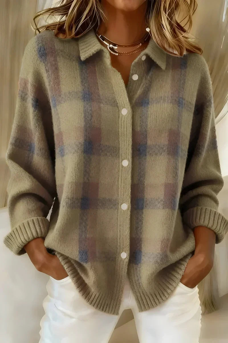 Taylor™ | Cardigan in maglia a quadri comodo