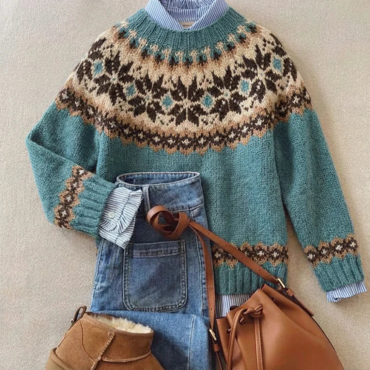 Darlene™ | Maglione lavorato a maglia vintage chic