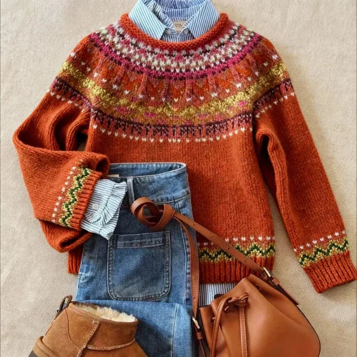 Simona™ | Maglione in maglia vintage chic