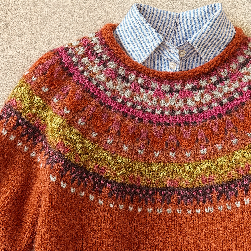 Simona™ | Maglione in maglia vintage chic