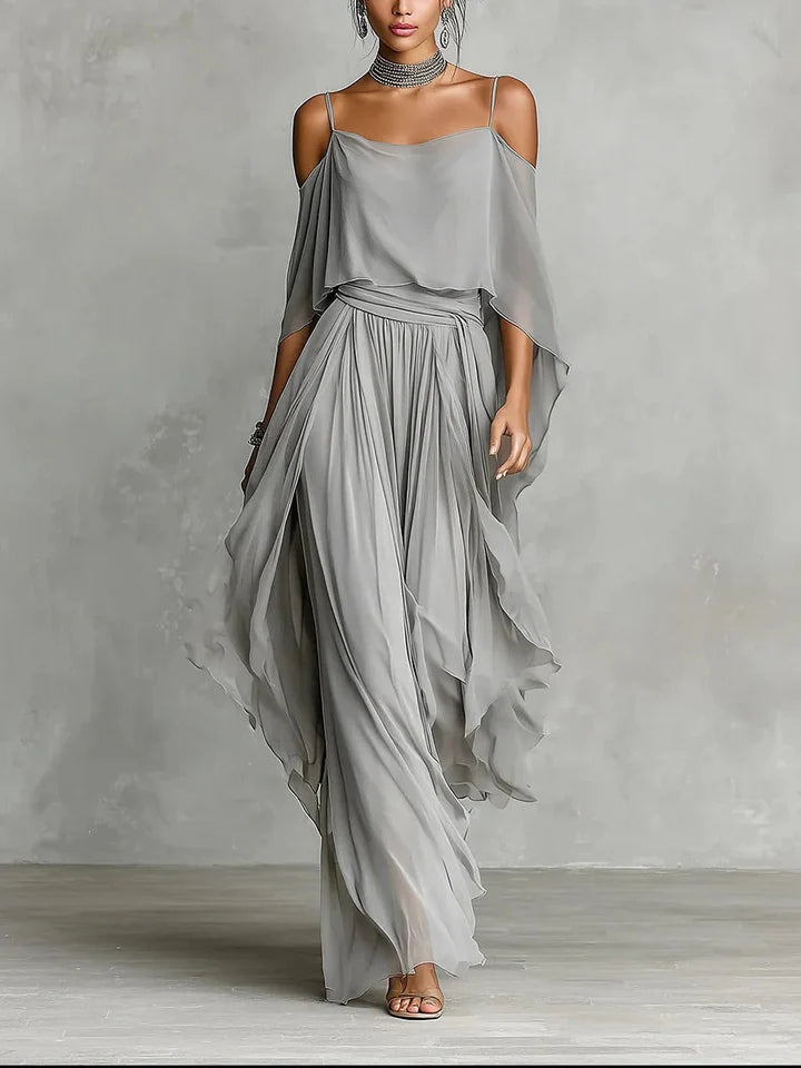 Renata | Set fluido grigio due pezzi