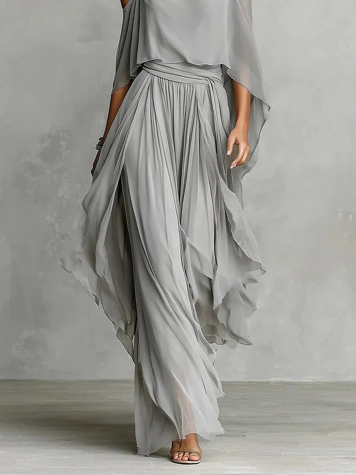 Renata | Set fluido grigio due pezzi