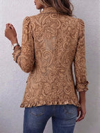 Vyclara | Giacca Floreale Bohémien Vintage con Ruches