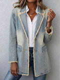 Dionne™ | Blazer oversize in stile vintage con bordi grezzi