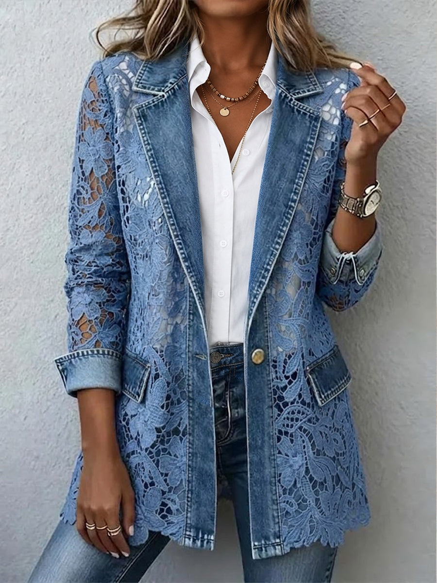 Lacinda™ | Blazer con pannelli in pizzo floreale