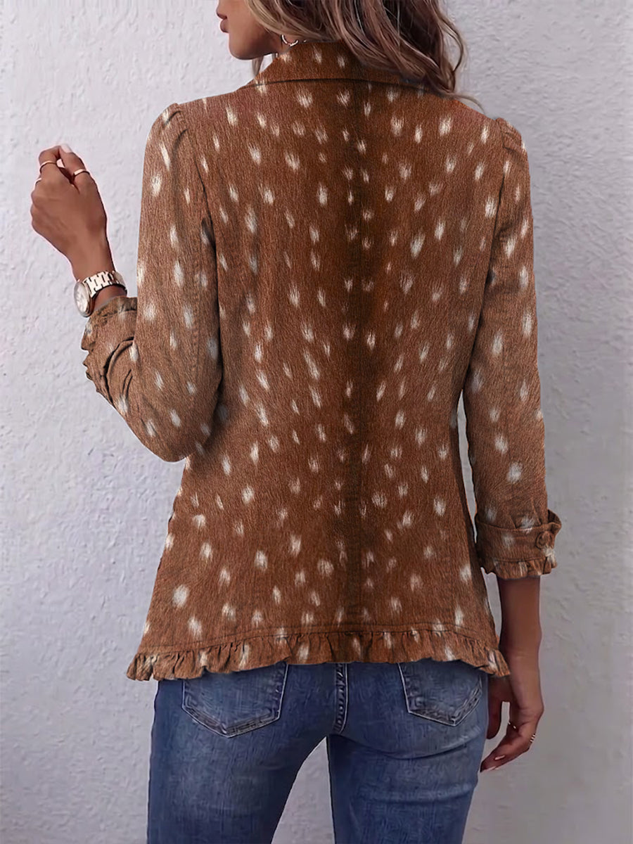 Nolinda™ | Giacca a balze con stampa animale bohemien
